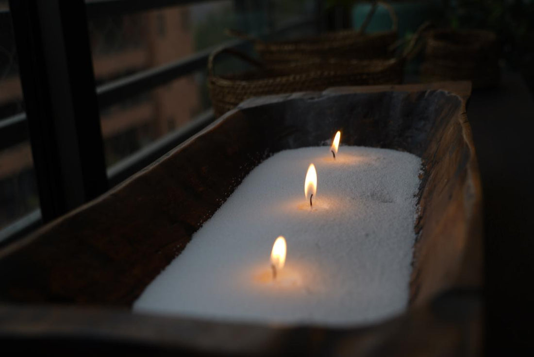 Velas cera perlada 