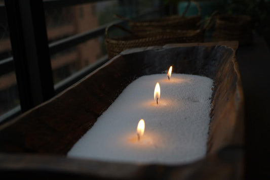 Velas cera perlada 
