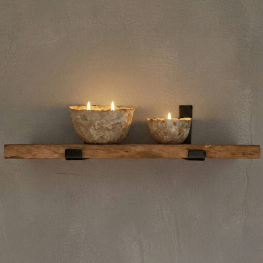 Repisa Rústica de Madera de Roble 60 x 24