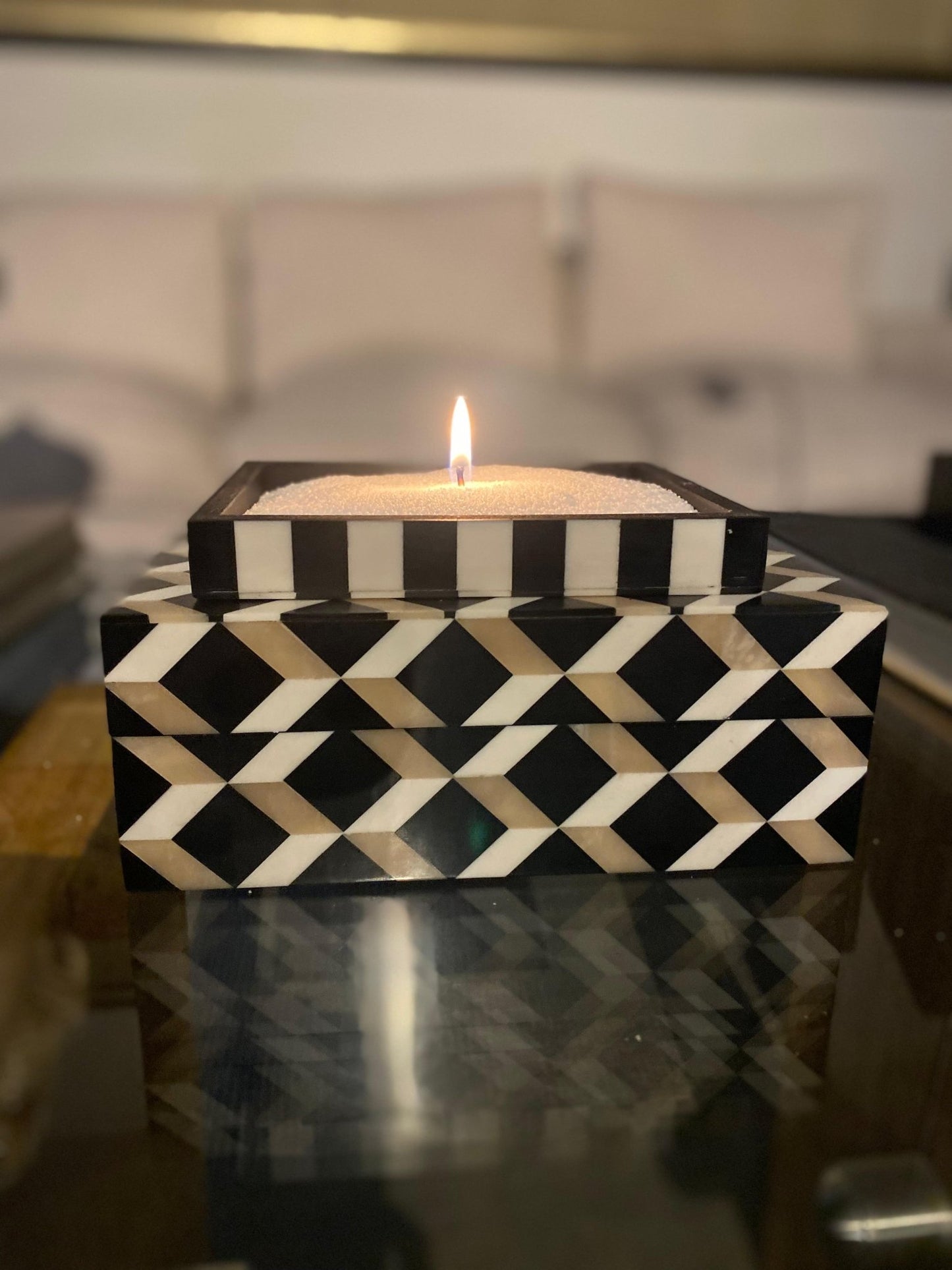 Vela Perlada Blanca 250g - Palmaria