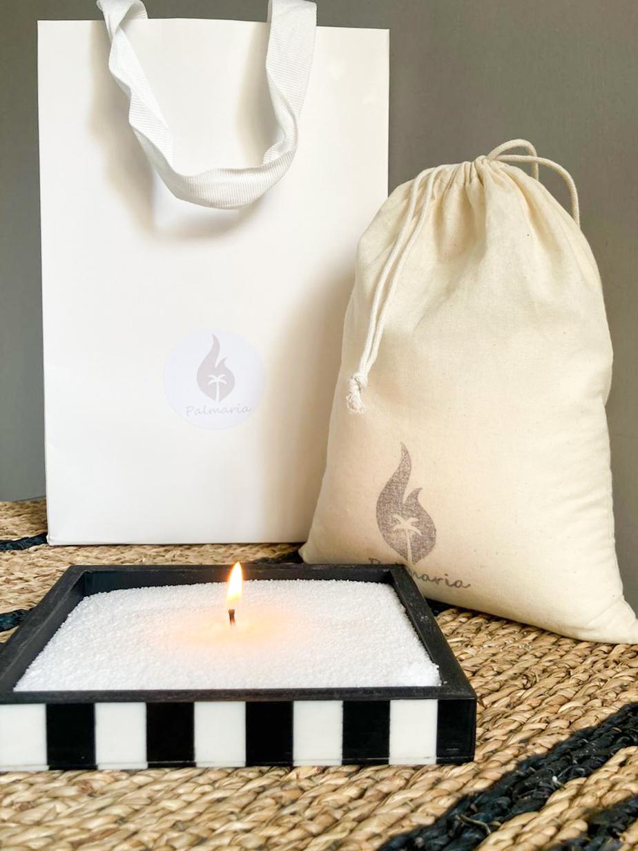 Vela Perlada Blanca 500g - Palmaria