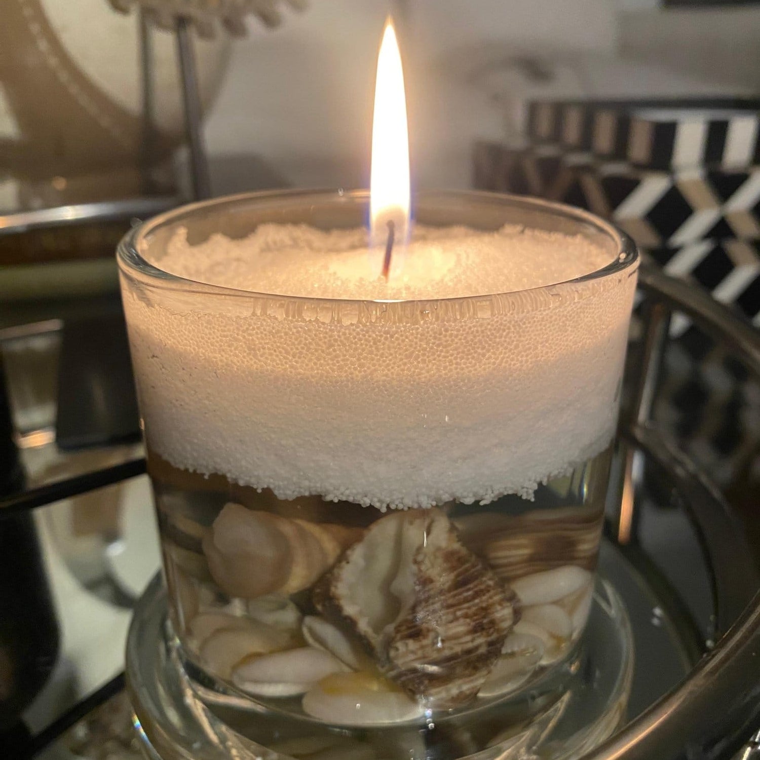 Vela Perlada Blanca 500g - Palmaria
