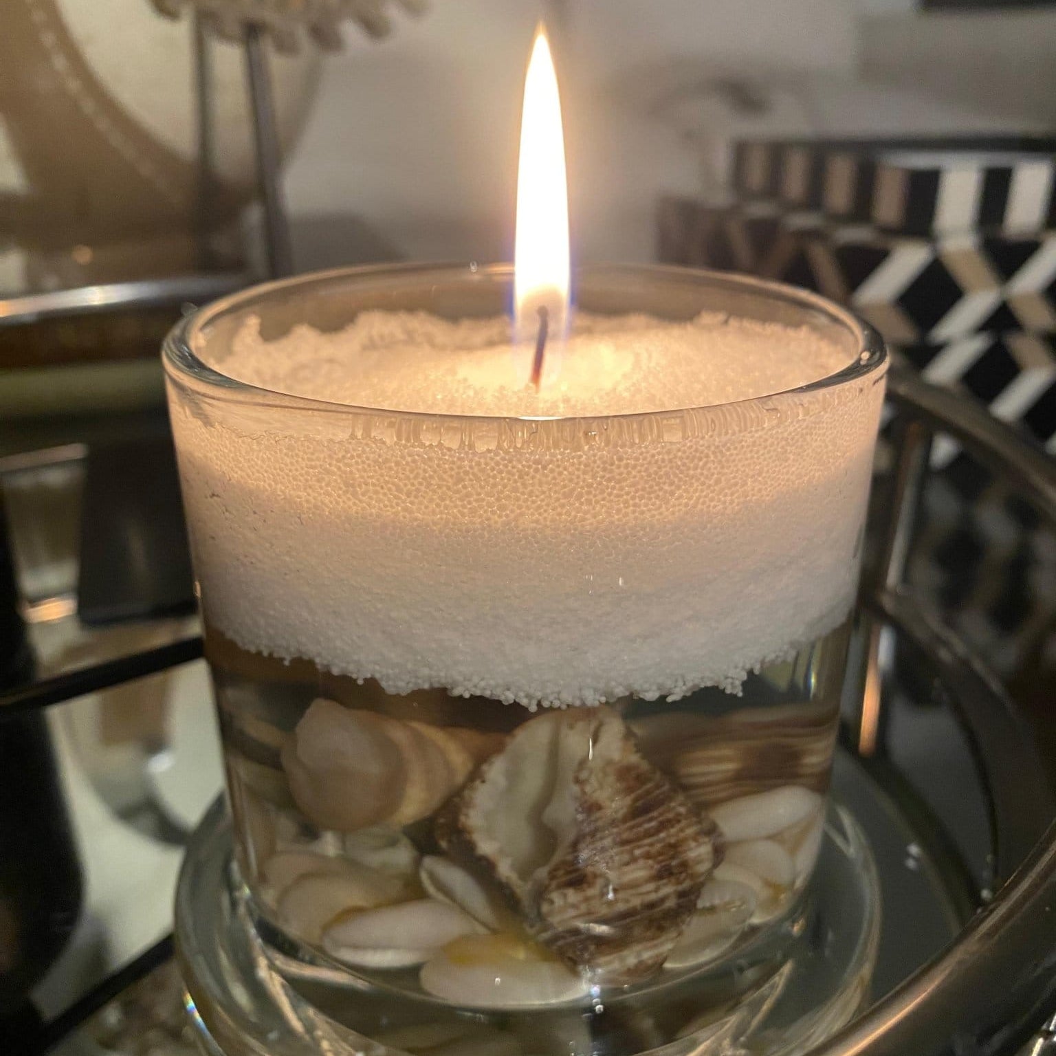Vela Perlada Blanca 500g - Palmaria